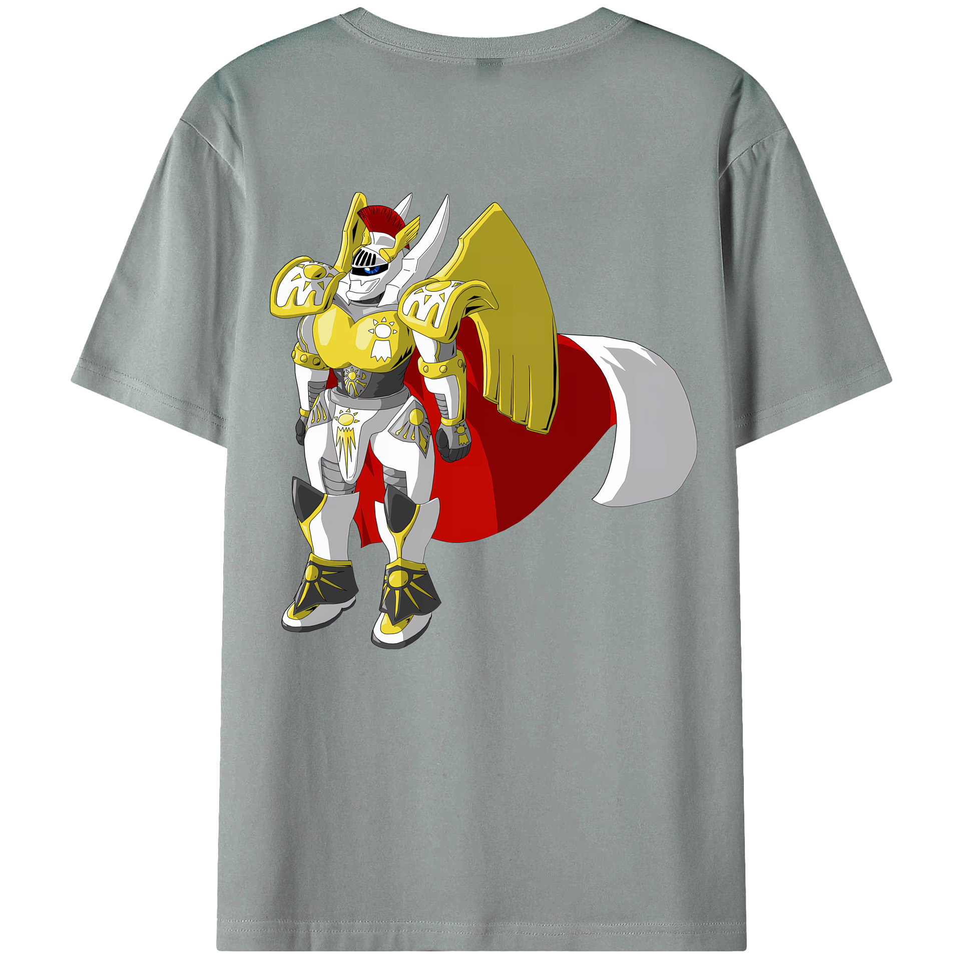 （画像用） Digimon デジタルモンスター/デジモン 綿100％ メンズ半袖Tシャツ（バックプリント） 通気性